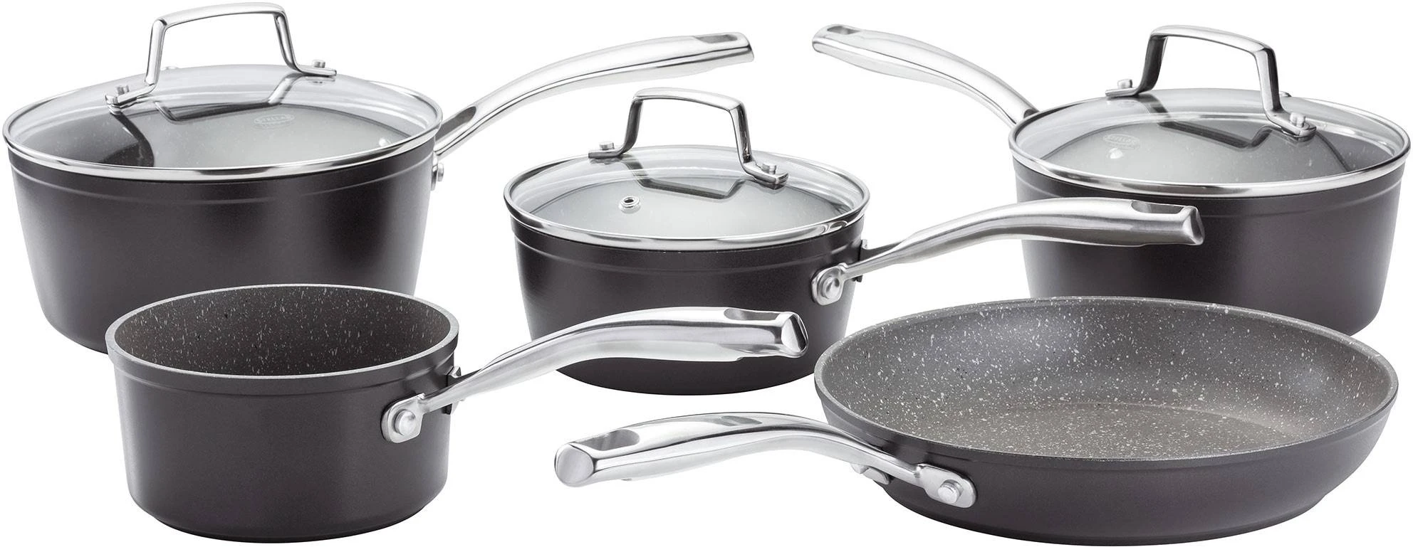 Stellar Rocktanium Non Stick 5 Piece Saucepan Set 3 Stellar Rocktanium Non Stick 5 Piece Saucepan Set