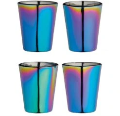 Barcraft Rainbow Barware Shot Glasses Set Of Four 50ml