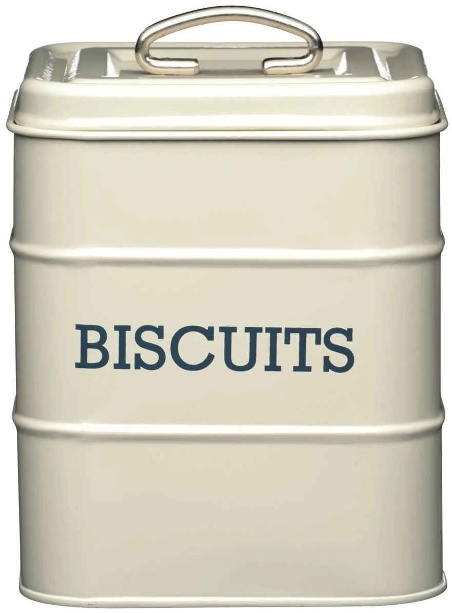 Living Nostalgia Biscuit Storage Tin Cream 2 Living Nostalgia Biscuit Storage Tin Cream