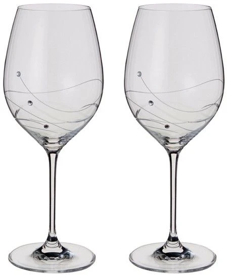 Dartington Glitz Goblet Wine Glasses Pair 3 Dartington Glitz Goblet Wine Glasses Pair
