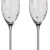Dartington Glitz Champagne Flute Glasses Pair -Denby Sales Store 23273 20085
