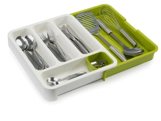 Joseph Joseph Drawerstore Cutlery Drawer - White/Green 3 Joseph Joseph Drawerstore Cutlery Drawer - White/Green