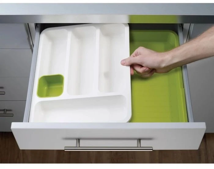 Joseph Joseph Drawerstore Cutlery Drawer - White/Green 4 Joseph Joseph Drawerstore Cutlery Drawer - White/Green - Image 2
