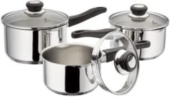 Judge Vista Draining 3 Piece Pan Set