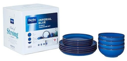 Denby Imperial Blue 12 Piece Coupe Set 4 Denby Imperial Blue 12 Piece Coupe Set - Image 2