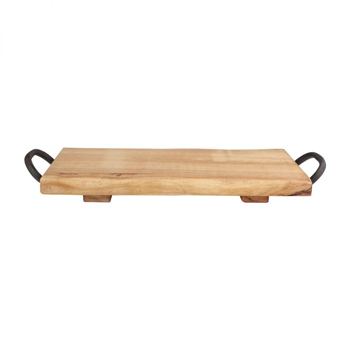 T&G Rustic Hevea Board W/Cast Iron Handles 3 T&G Rustic Hevea Board W/Cast Iron Handles