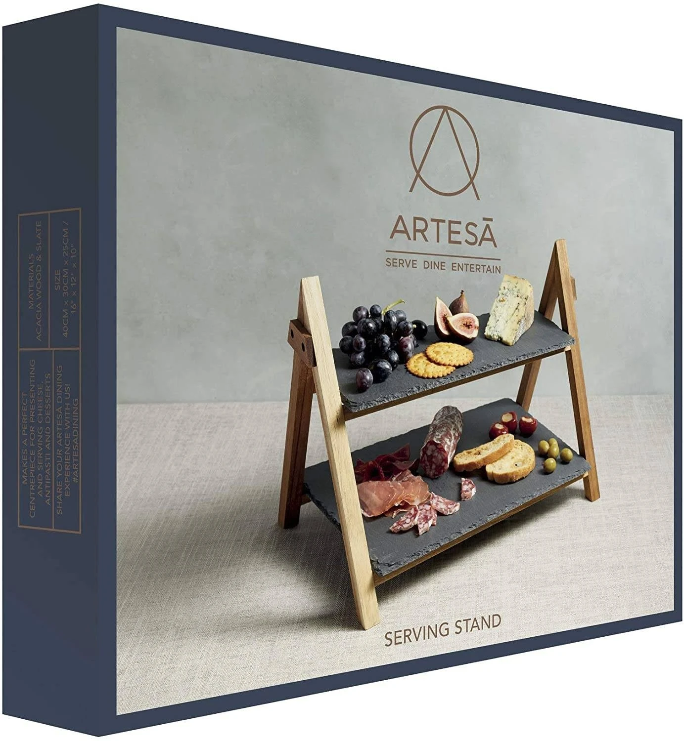 Artesa Two Tier Slate Serving Stand 5 Artesa Two Tier Slate Serving Stand - Image 3