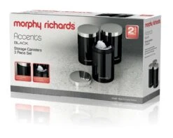 Morphy Richards Accents Set Of 3 Canisters Black -Denby Sales Store 42720 7895