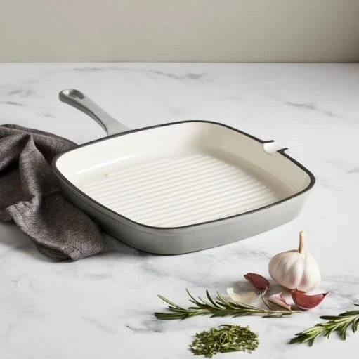 Simply Home Cast Iron 23cm Grill Pan - Grey 3 Simply Home Cast Iron 23cm Grill Pan - Grey