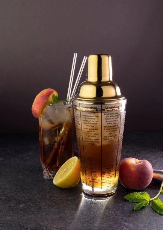 Taylors Eye Witness Glass Cocktail Shaker 400ml - Gold 4 Taylors Eye Witness Glass Cocktail Shaker 400ml - Gold - Image 2