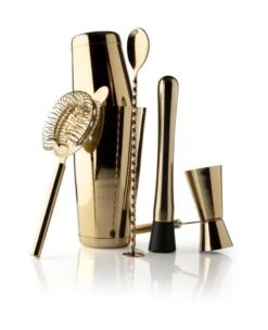 Taylors Eye Witness Taproom 5 Piece Boston Cocktail Set Gold