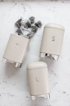 KitchenCraft Lovello Set Of 3 Cannisters Latte 7 KitchenCraft Lovello Set Of 3 Cannisters Latte -Denby Sales Store 49155 36117